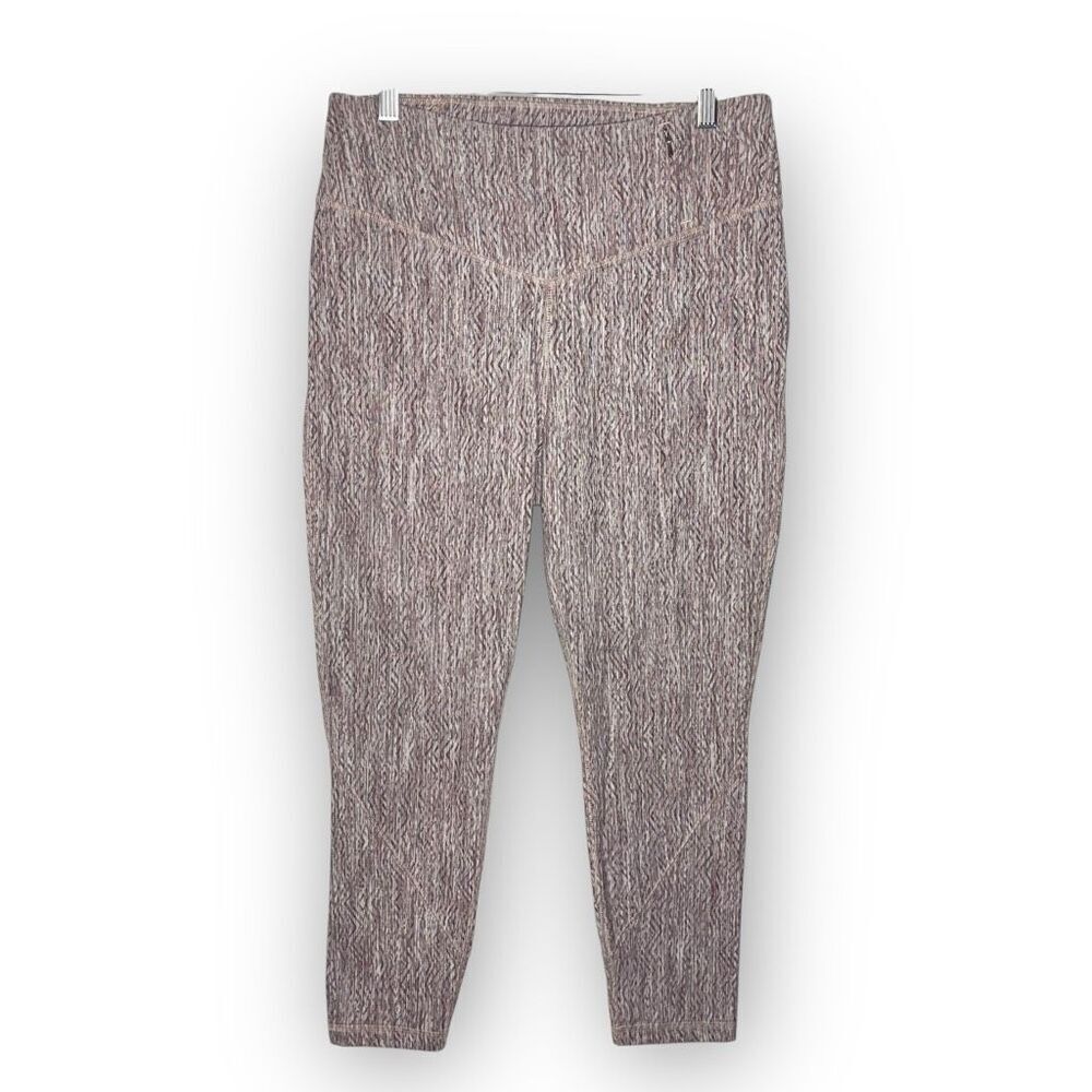 Calia by Carrie Underwood Purple Gray Heathered Leggings Pants Women Size Large